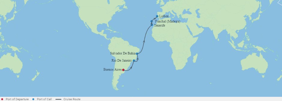 Transatlantisk cruise fra Argentina til Lisboa med Celebrity Cruises, cruisereiser, nordmannsreiser, amerikaspesialisten